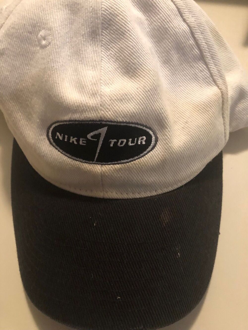 Nike Tour Golf Cap/Hat Adjustable Strap White-Blue